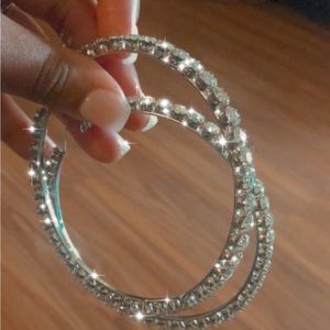 Large Shiny Hoop Earrings